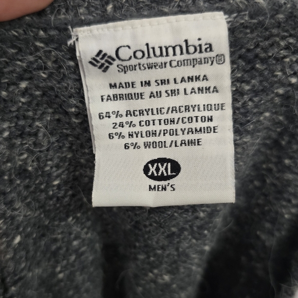 Columbia Men's Gray Sweater with Tan and Green Stripes - Picture 7 of 9